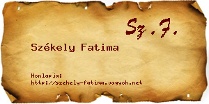 Székely Fatima névjegykártya